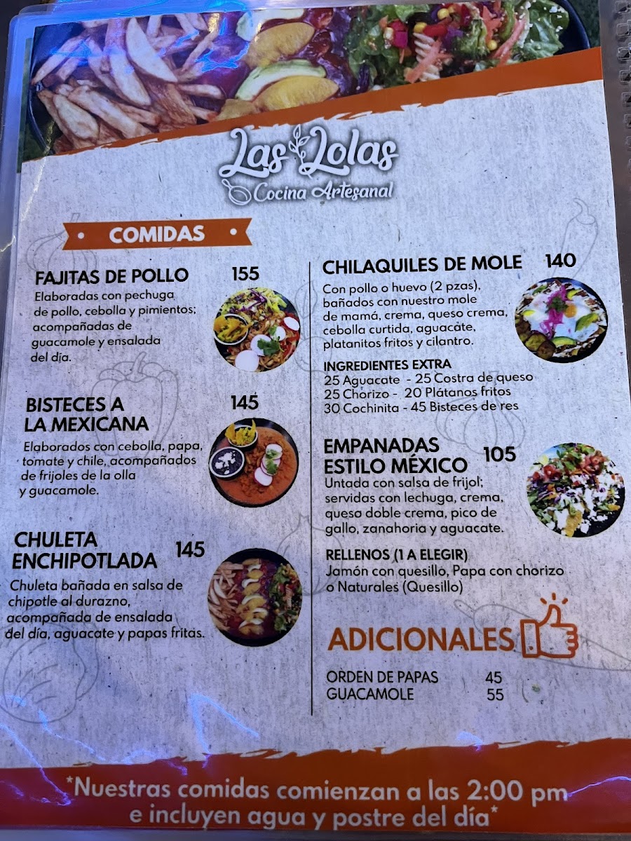 La Casa De Las Lolas Menu - Image 1